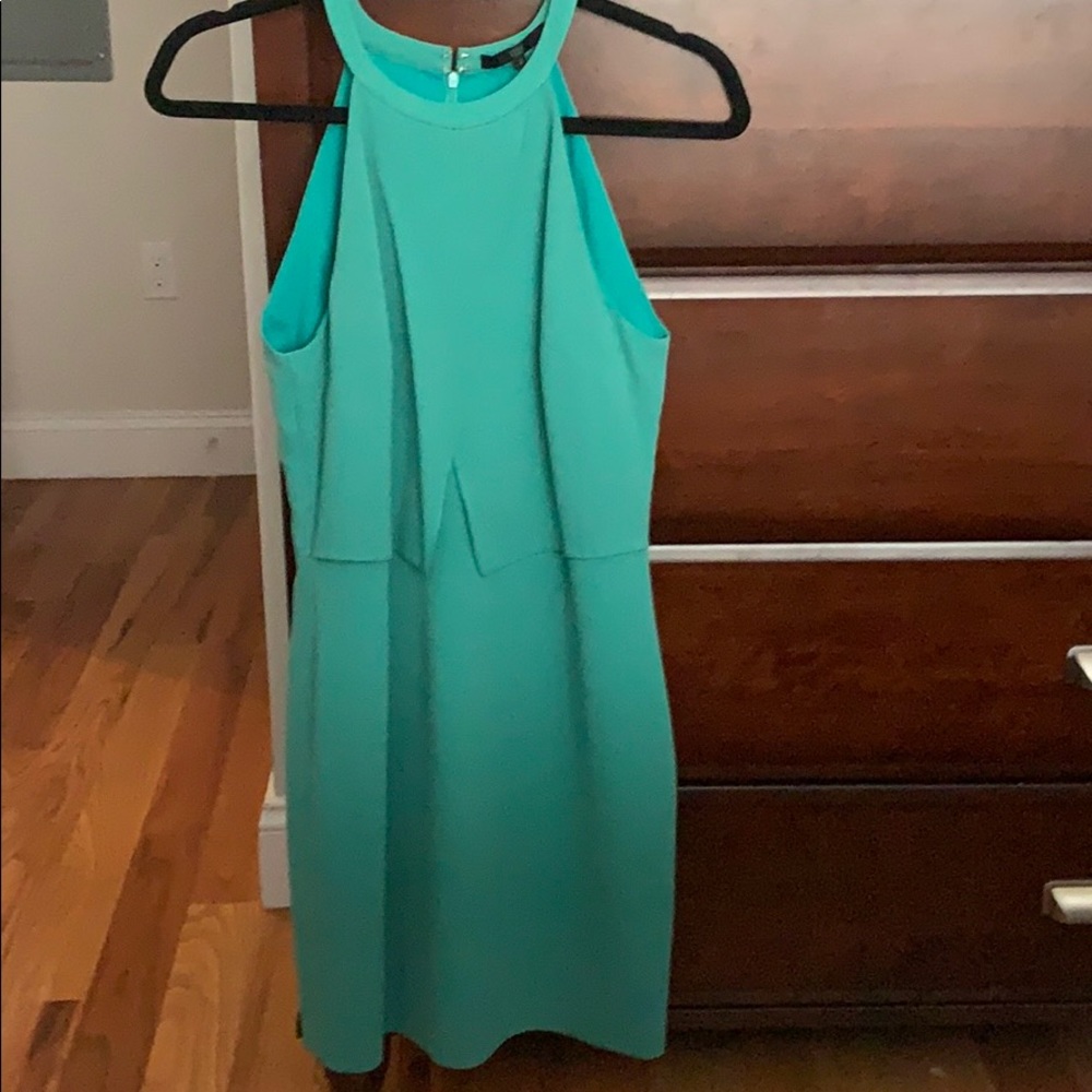 Tibi mint green fitted dress